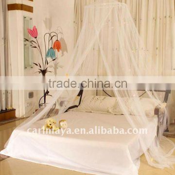 round mosquito nets with lace or chiffon bed canopy