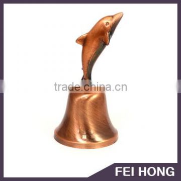 New design hot sell custom souvenir metal bell with dolphin