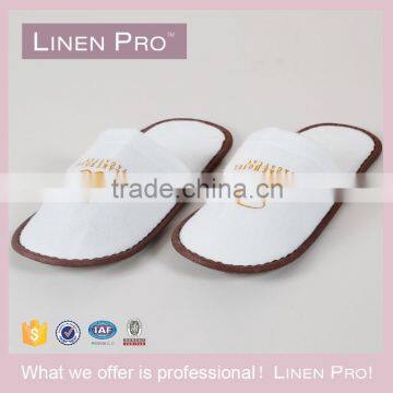 Linen Pro Cheap Price Custom Logo Disposable Hotel Slippers