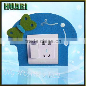 custom-made blue felt Switch decals for home decoration