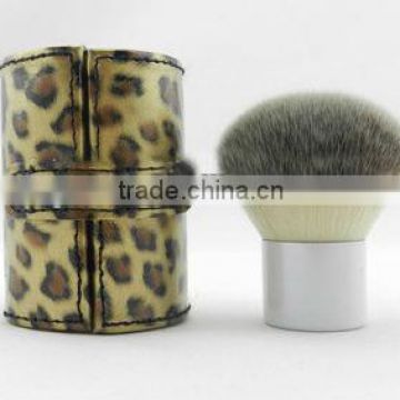 Leopard grain cylinder kabuki brush cosemtic makeup brush tool