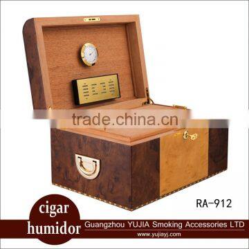 Luxury guangzhou yujia Cohiba cigar box Spanish Cedar wood Cigar Cabinet Humidor handmade cigar humidors with Lock Humidifier