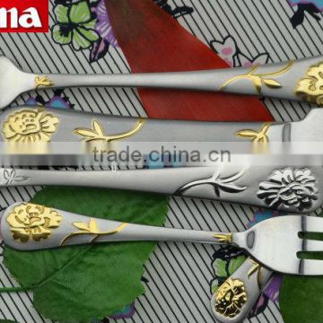 gold plated hotlel restaunt cutlery TZ007