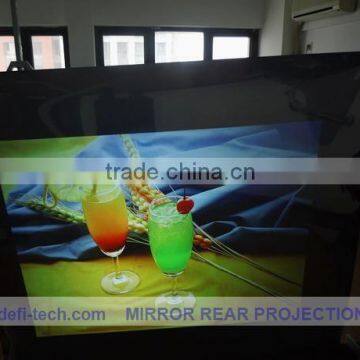 Grey film self adhesive 3d holographic projection screen,high definition transparent rear projection screen