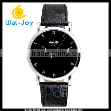 WJ-5406 simple design cheap couple best gift quartz water reisstant leather band Nary watch