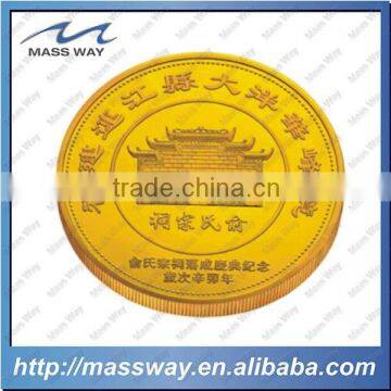High Quality Challenge Zinc Alloy Metal Token Souvenir 3D 24K Golden Coin photo-2