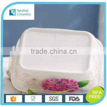 4-compartment Bento Lunch Box,Eco-friendly Safe Ceramic Food Container photo-6