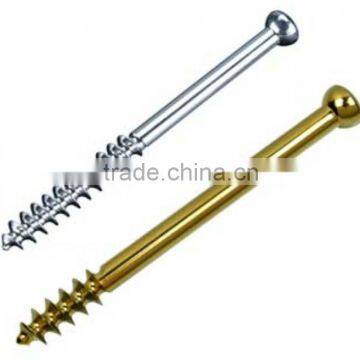 Round head cancellous screws