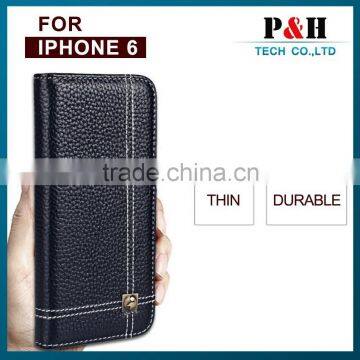 Genuine Leather Wallet Case For Apple IPhone 6 / Plus, Flip Leather Case For IPhone6 photo-3