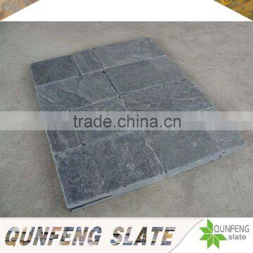 natural black slate flooring tumbled stone bricks