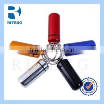 Logo Printing Geocache Pill Powder Holder Vial Keyring Oil Container Box Case