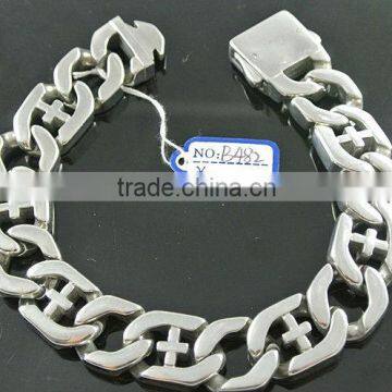 wholesale B482 stainless steel 1.5cm wide mens bracelet