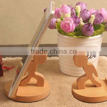 Cartoon creative wood mobile holder for Christmas gift