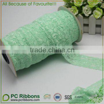 1.5" width mint elastic lace trim ribbon