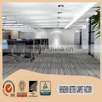 Good Grey Color Fastness Rubber Bottom Nylon Office Carpet Tiles