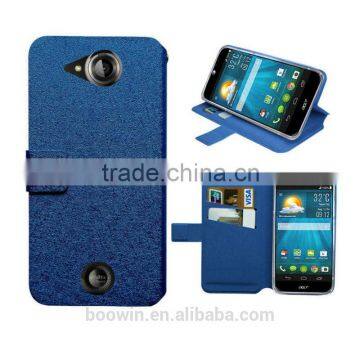 Blue wallet leather case for Acer Liquid jade /jade s /jade plus case wallet leather case