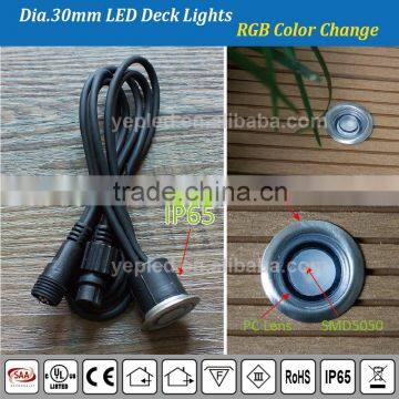 30MM Color Changing RGB LED Light Kits for Deck/ Decking/ Plinth/ Stair/ Step Pack of 6-10pcs optional