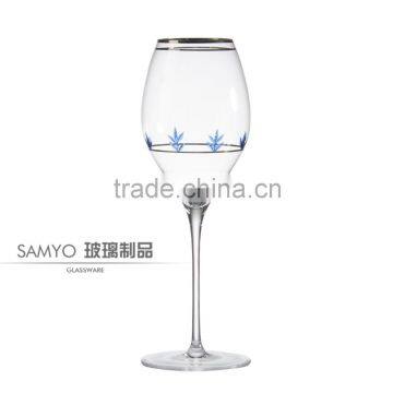SAMYO Mouth Blown 2016 New Design Home Usage Red Wine Glass With Two Color Decoration photo-2