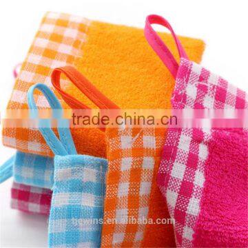 100% cotton square Plain jacquard hand towel