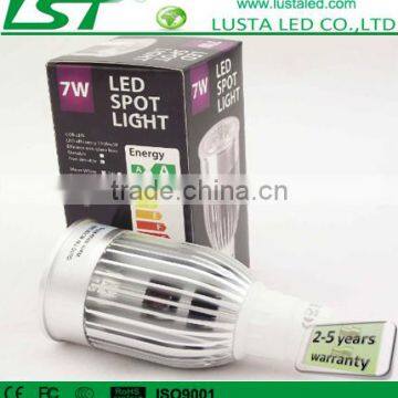 LED COB Spotlight, Anti-glare Lens Design, 90-100lm/W, 3 Years Warranty,7W12V 50W Halogen Replacement LED GU10