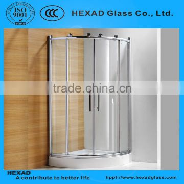 HEXAD SIMPLE TEMPERED GLASS SHOWER BOX with Hardware Accessories