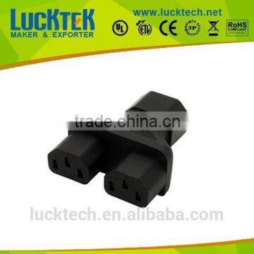 IEC 320 C14 Male to 2xC13 Female Y spliter adapter