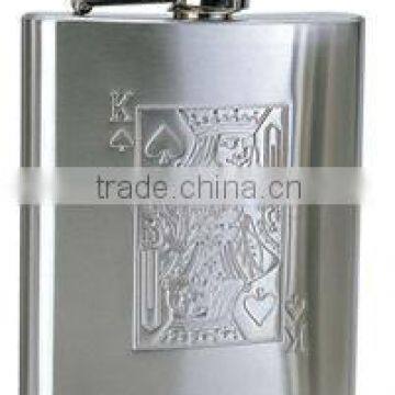 stainless steel embossed flasks with logo