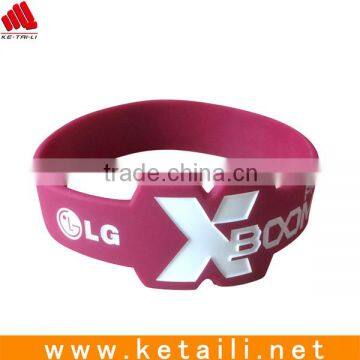 Promotional gift silicone bracelet silicone wrist band , elastic wrist band , silicone elastic bands