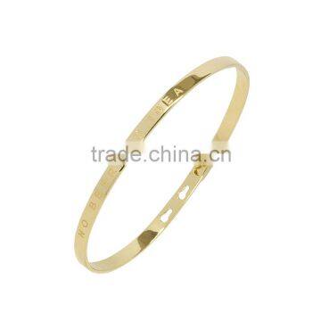 Memories Bangles With Customize Design Word 'NO BEER NO IDEA' With 4mm/7mm Width