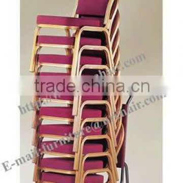 wholesale metal aluminum banquet hall stackable chairs