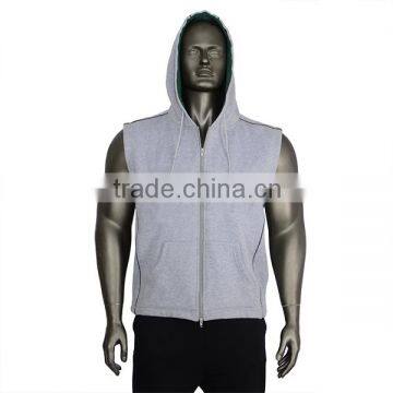 Boys Plain Sleeveless Hoodies with Low MOQ