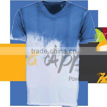 Zegaapparel latest men tops men dip dye t shirt 100% cotton adult t-shirts