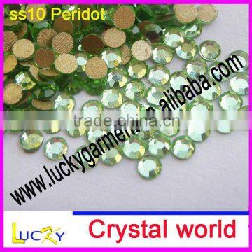 flat back rhinestone DIY nailart decoration crystal ss10 3mm peridot