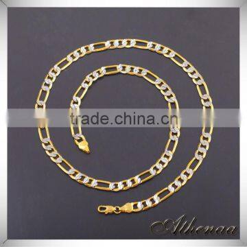 Exquisite Design Jewelry Wholesale Two-tone Figaro Chain Statement Necklace