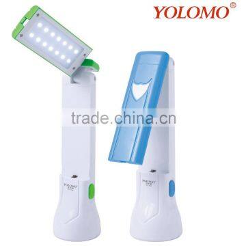 portable double function table lamp desk light with torch light flashlight