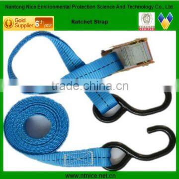 Hot Sold 1'' x 10' Cam Cargo Moving Ratchet W/ S-Hook Buckle Tie Down Strap