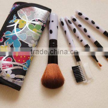 5pcs flower pouch promotional cheap makeup brushes