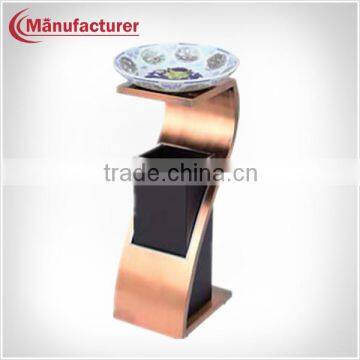 C-055 Hotel Fancy Bronze Dustbin with Ashtray Bin