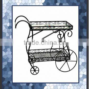 metal flower cart