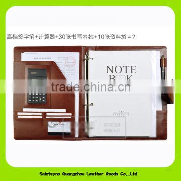 15034 Customized leather travel folding document holder