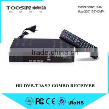 2015 Cost-effictive dvb t2 hd digital modulator dvb-t2&dvb-s2 set top box, Montage VT6000 dvb s2 satellite receiver