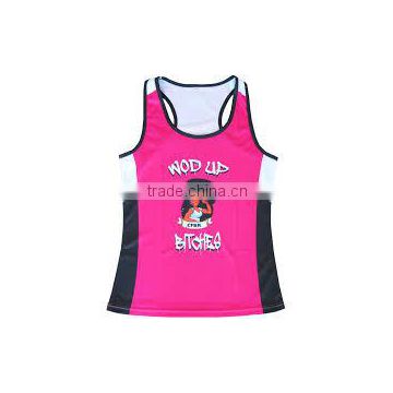 Custom sublimated singlet of the sublimation running singlet printing women's