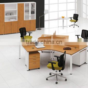 TC017 hot -sale office furniture 4 seat desktop office partition with steel leg