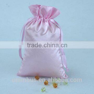 Fast Cheap Custom Design Satin Decoration Drawstring Hair Bag