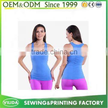 OEM Dry Fit Sports Wear Plain Gym Yoga Tank Top/blue Vest/singlet Women by Guangzhou Garment