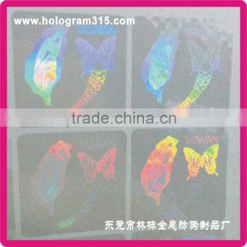 Custom laser transparent printer label hologram for anti-fake stickers