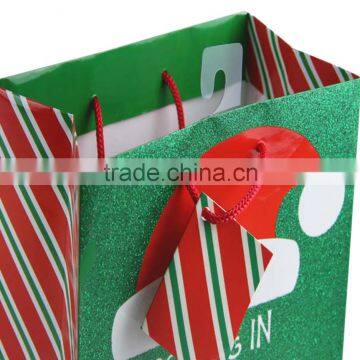 Wholesale Handmade Custom Glitter Christmas Gift Paper Shopping Bags photo-3