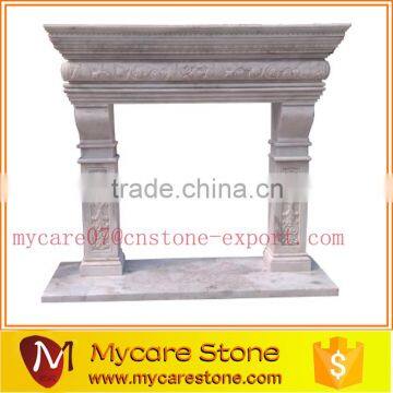 Home decorative white marble fireplace,granite fireplace mantel