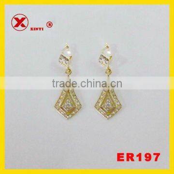 arabic jewelry gold yellow topaz indian jhumka earring