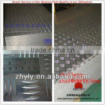 emboss aluminum sheet with five bars 1mm 2mm 3mm in low price of aluminum sheet